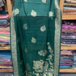 Banarasi Silk Cotton Dupatta In Sea Green